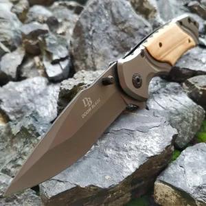 1Pc Single-handed Quick-opening Folding Knife