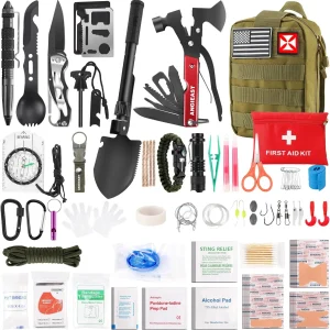 256-in-1 Survival First Aid Kit with  Pouch for Outdoor Camping Hiking Emergency
