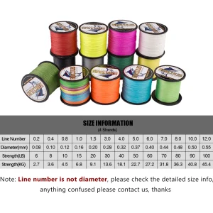 Hercules-Braided Fishing Line, 4 Strands, Carp Fishing Line, White PE