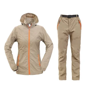 Clothing Set Outdoor Sport Men Women Summer Sportswear Suit Hooded Jackets Pants Quick Dry
