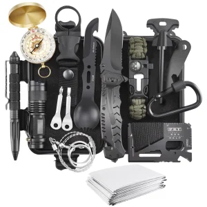 16 Pcs Survival Kit, Camping Gear & Equipment