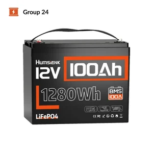 LiFePO4 Lithium Battery 12V 100AH BMS 100A 1280Wh For RV/ Vans/ Trolling Motor  Camping/2-year warranty/