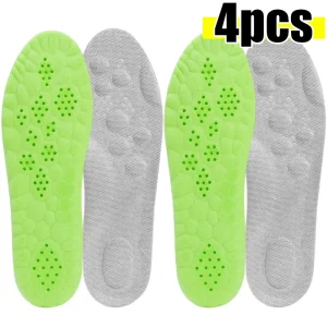 4D Sport Insoles Soft Breathable  Shock Absorption Running Shoe Pad for Men Women