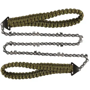 Outdoor Hand Saw Pocket Chain saw with Paracord Handle Emergency Survival Gear